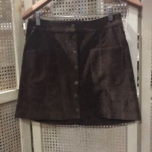 Corduroy Brown Skirt